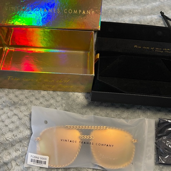 Vintage Frames Company “Full Cuban Snatch 24KT Gold” Sunglasses *EXCLUSIVE* - Picture 2 of 16